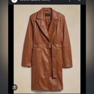 Banana Republic Factory Vegan Leather Trench Coat